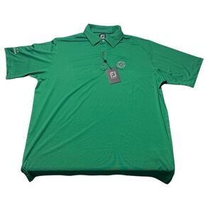 NWT Footjoy Performance Golf Polo Emerald Green Mens XL Stretch Moisture Wick